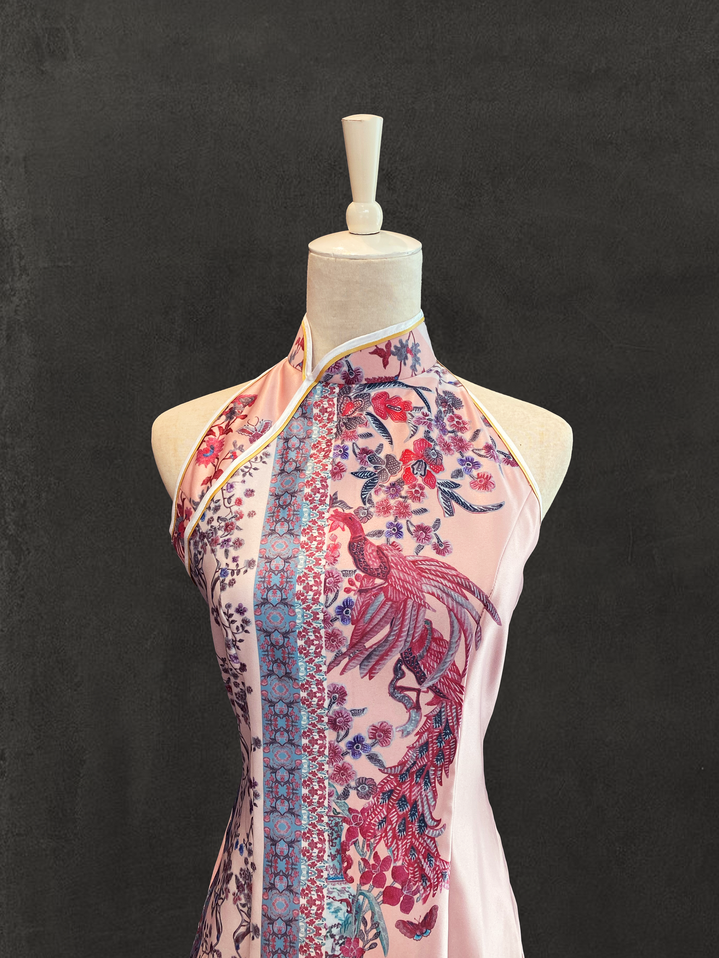 Baby Pink Oriental Print Cheongsam