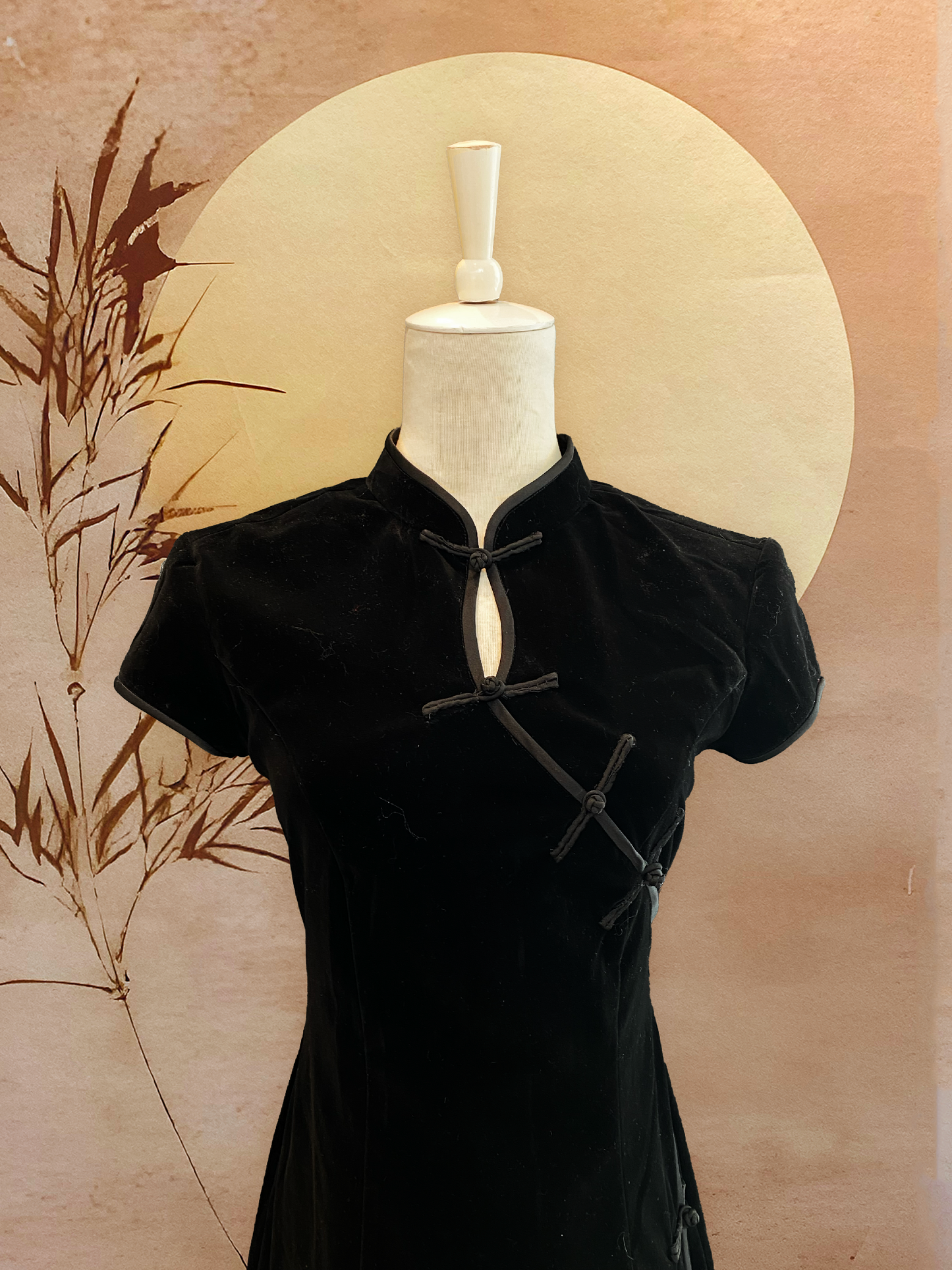 Black Velvet Cheongsam