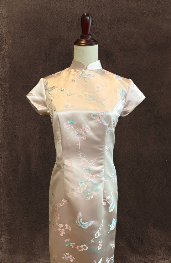 Pink Cherry Blossom Jacquard