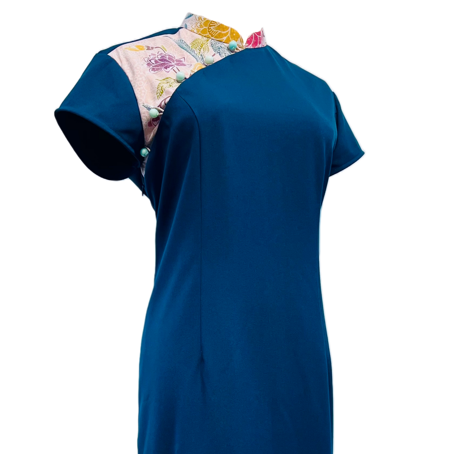 Cotton Cheongsam with Batik Accent