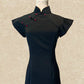 Black Cap-sleeve Dress