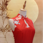 Red Printed Satin Cheongsam
