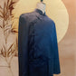 Midnight Blue Chinese Silk Tang Shirt with Full Chinese Knots