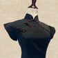 Black Cap-sleeve Dress