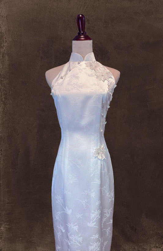 Chinese Silk Halter Cheongsam