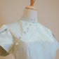 Mint Green Jacquard Cheongsam with Petal Sleeves