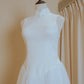 Duchess Satin Cheongsam A-Line Tulle Dress Fusion