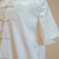 Short-sleeved Chinese Silk Tang Shirt with Chinese Knots