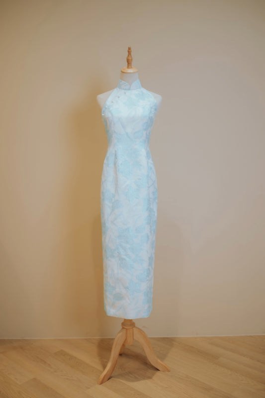 Baby Blue Floral Cheongsam