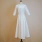 Mother of the Bride / Groom Boatneck Floral Jacquard Pleated A-line Dress