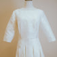 Mother of the Bride / Groom Boatneck Floral Jacquard Pleated A-line Dress