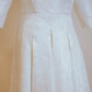Mother of the Bride / Groom Boatneck Floral Jacquard Pleated A-line Dress