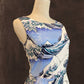 Japanese Waves Print Casual Dress