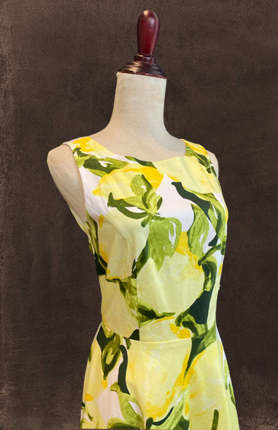 Lemon Print Casual Dress