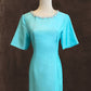 Mint Green Round Neck Thai Silk With Bejewelled Neckline