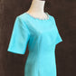 Mint Green Round Neck Thai Silks With Bejewelled Neckline