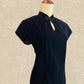 Navy Blue Velvet Cheongsams