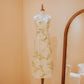 Botanic Printed Chiffon Sheer Overlay Garden Halter Maxi Dress