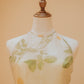 Botanic Printed Chiffon Sheer Overlay Garden Halter Maxi Dress