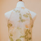 Botanic Printed Chiffon Sheer Overlay Garden Halter Maxi Dress