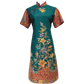 Green Batik A-line Cheongsam