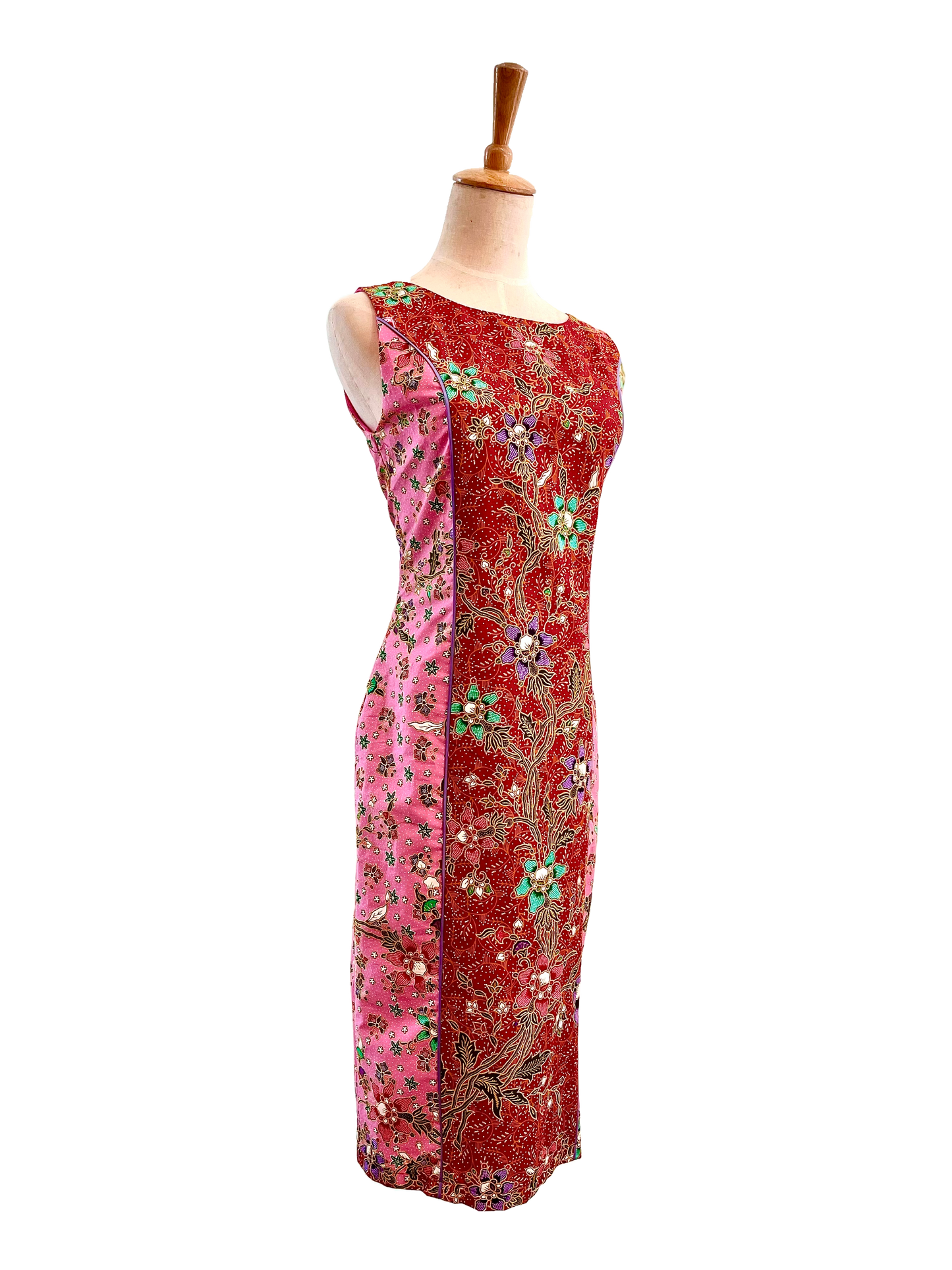 Red and Pink Batik Dress