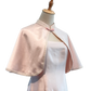 Baby Pink Thai Silk Cape and Dress Set