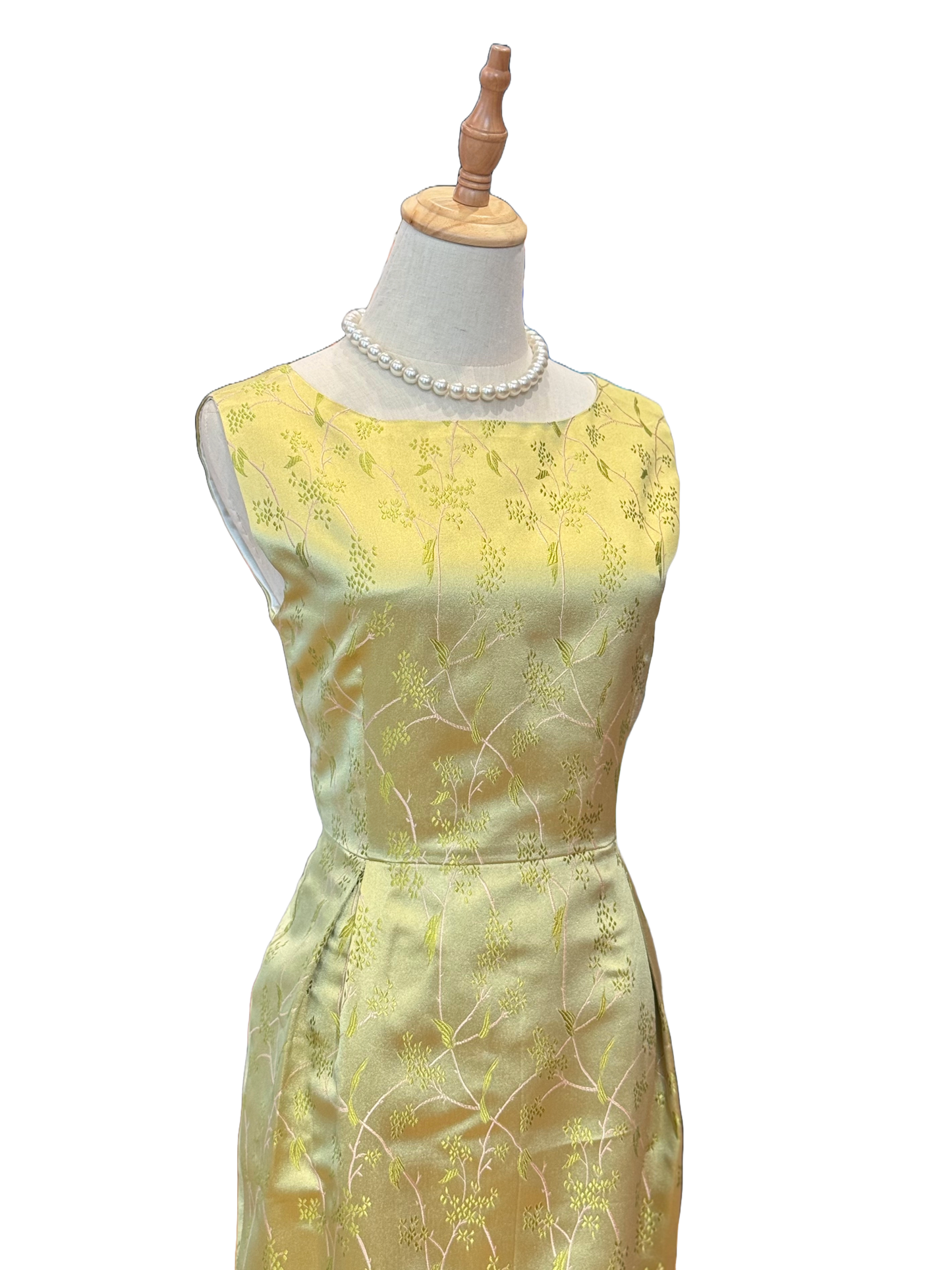Yellow Jacquard Dress
