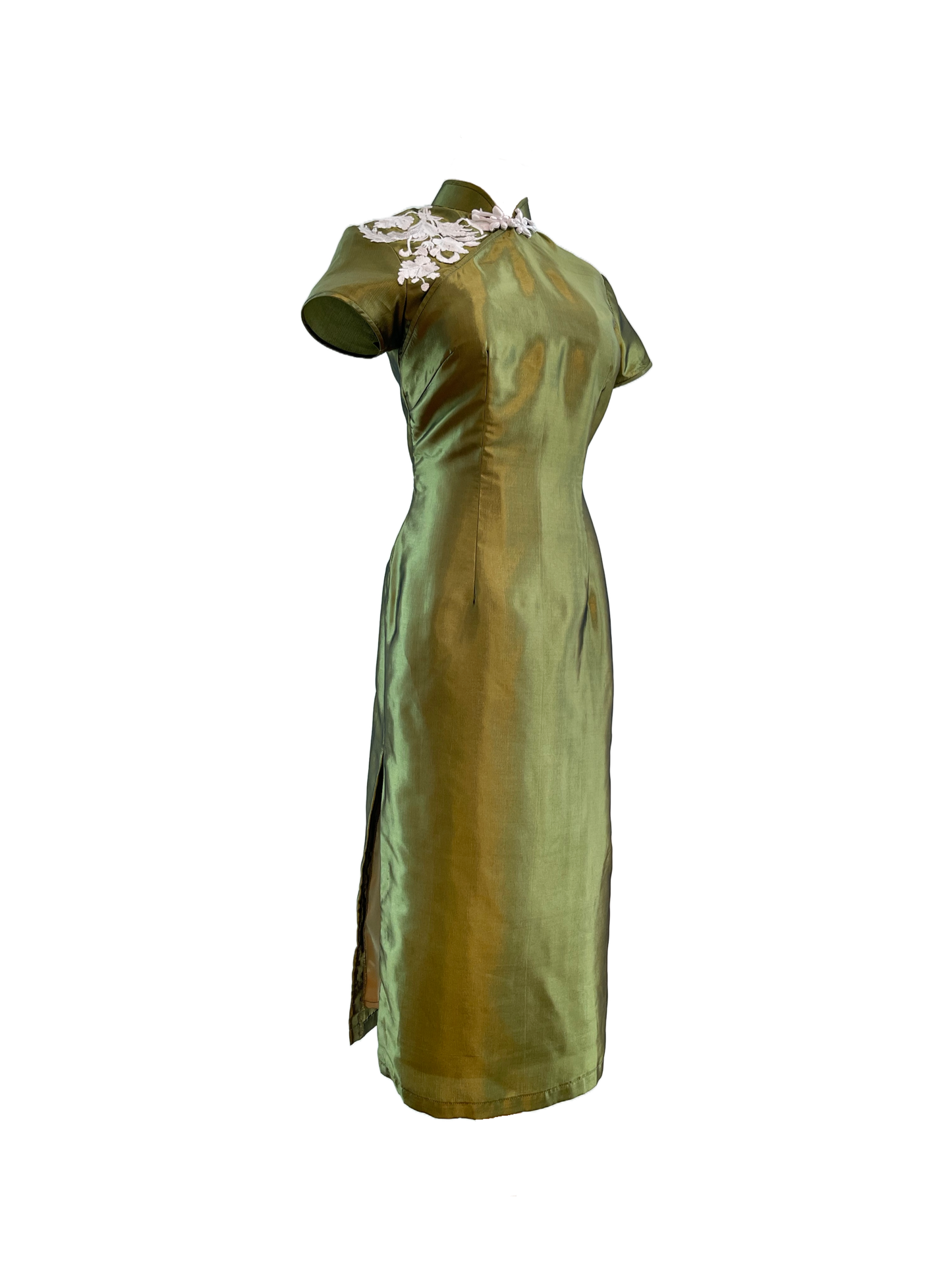 Lime Green Thai Silk Cheongsam