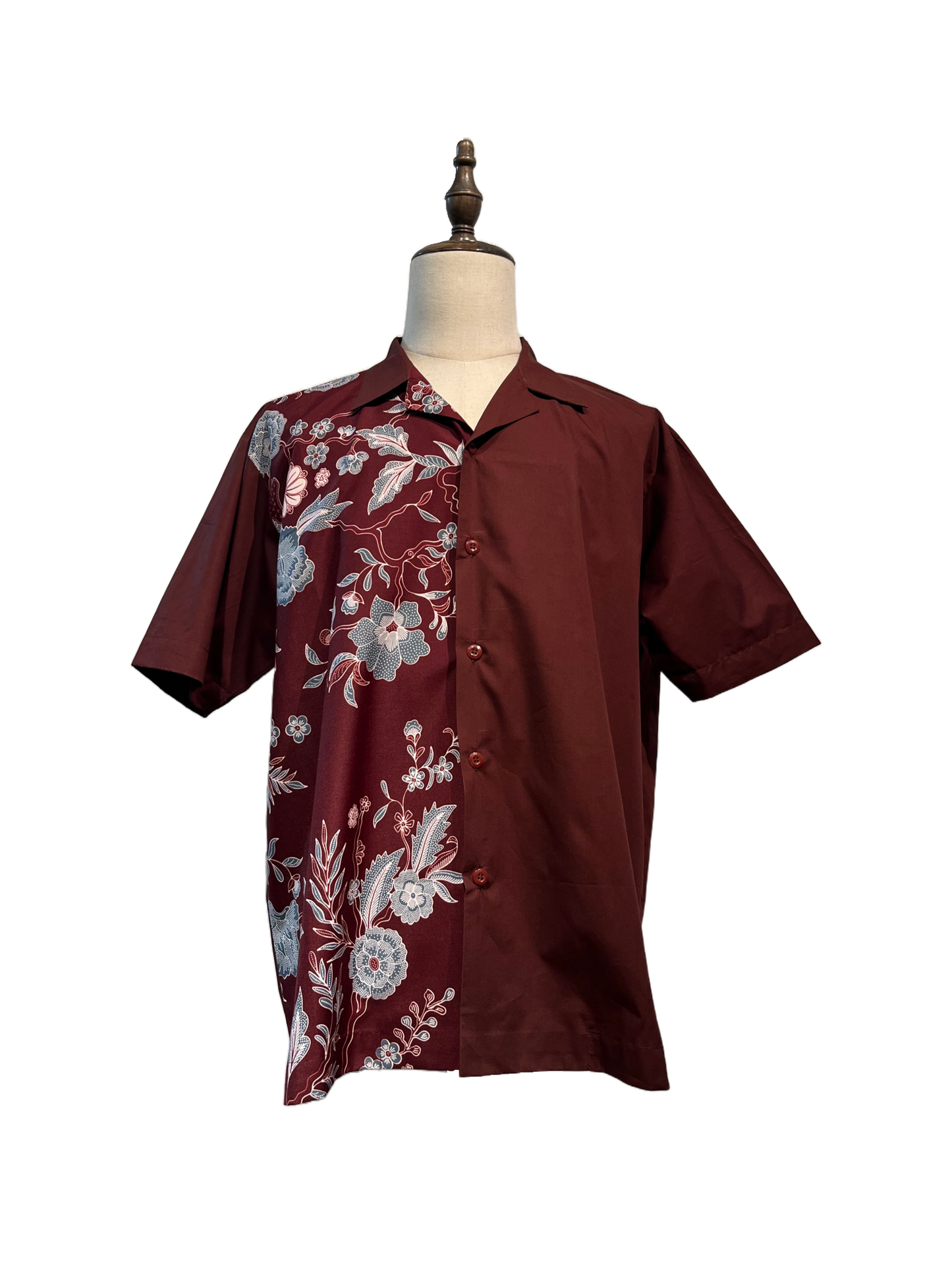 Open Collar Half Batik Shirt