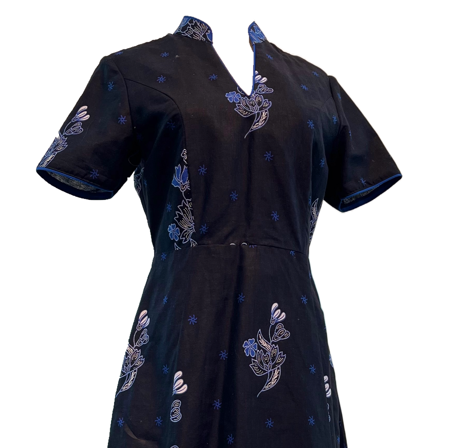 Batik V-Neck Collared Dress