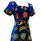 Batik Jewel Tone Square Neck Dress