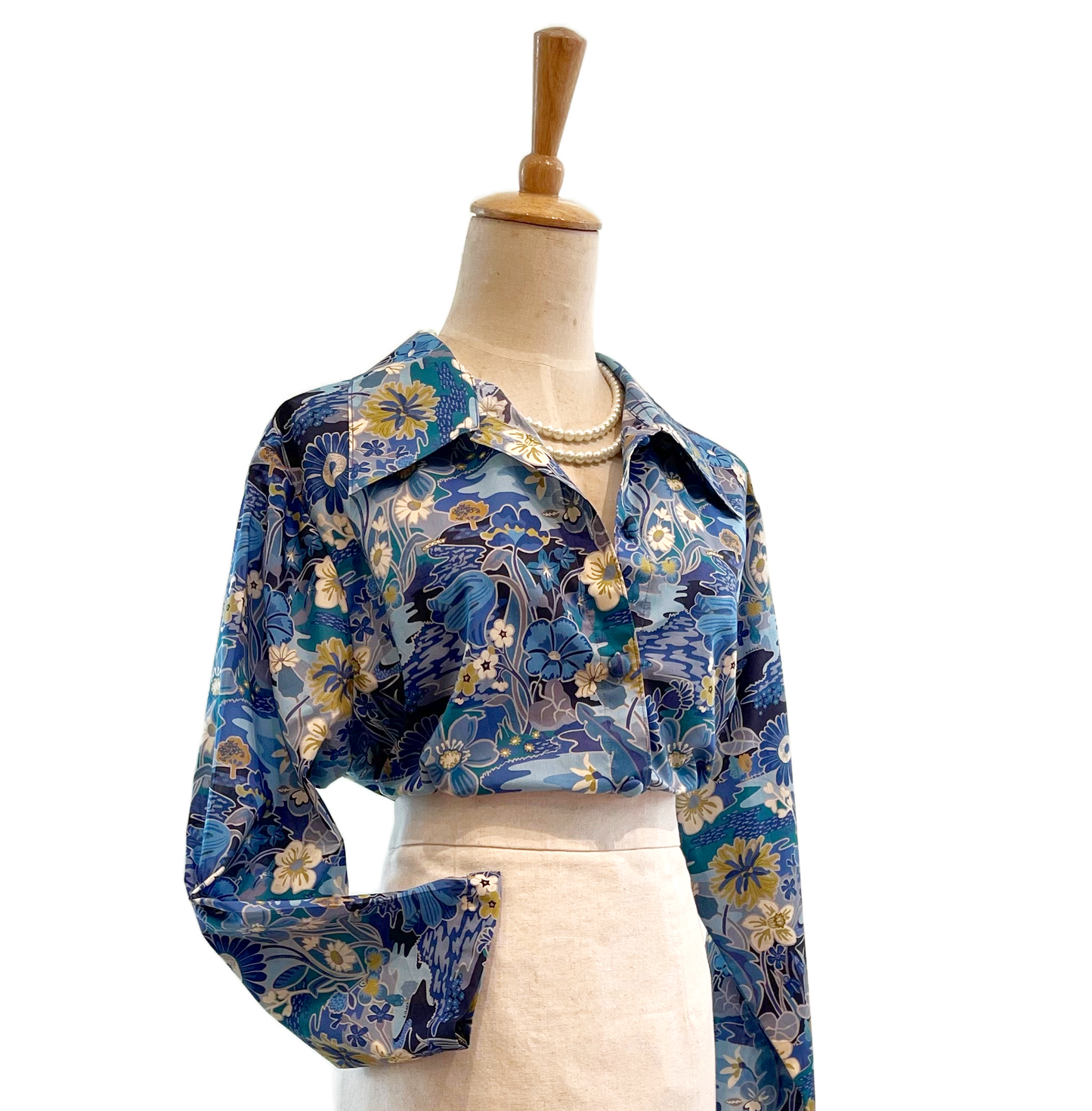 Collared Blue Liberty Blouse