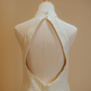 Yellow Tweed Cheongsam with Diamond Back and Appliqué