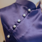 Violet Purple Duchess Satin A line Cheongsam with Appliqué