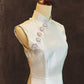 Silver Thai Silk Cheongsam with Bejewelled Button