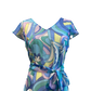 Blue Chiffon V-neck dress
