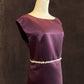 Violet Duchess Satin Mermaid Cut with Bejwelled Waistline