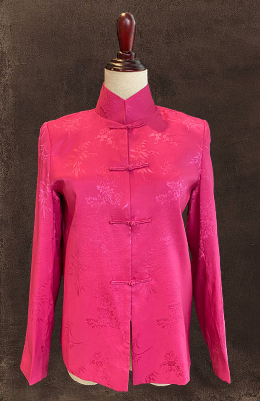 Fuchsia Pink Chinese Silk Jacket