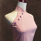 Pink Cotton Cheongsam with Tulip Wrap Skirt
