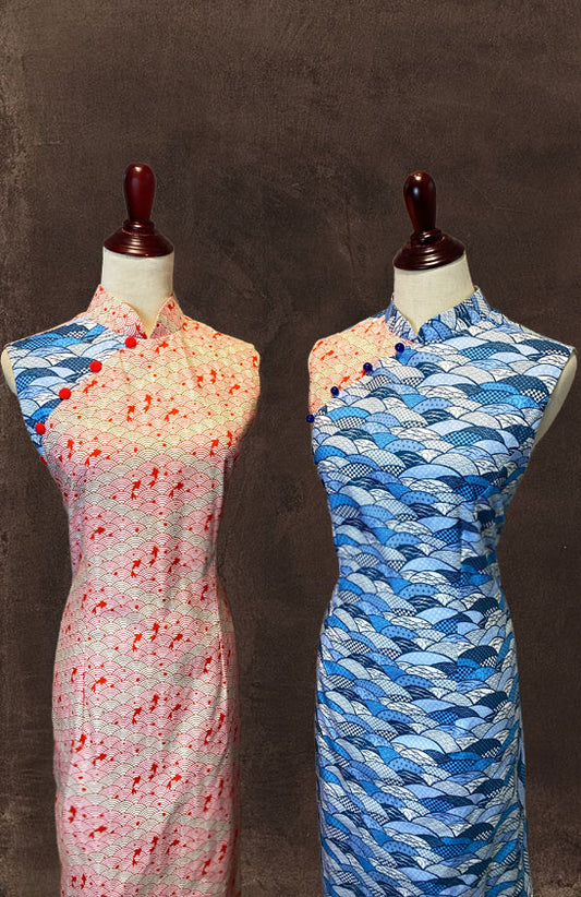 Japanese Print Cotton Cheongsam