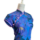 Purple Flora Vietnam Silk Cheongsam