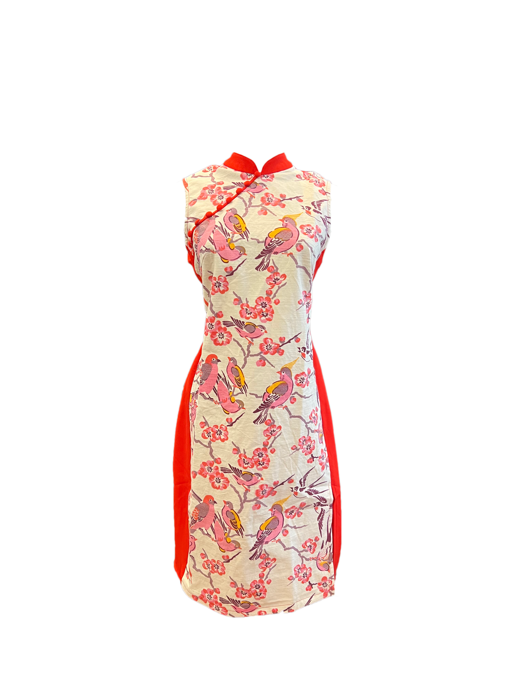 Printed Colour Block Cheongsam Outpost Clothing 