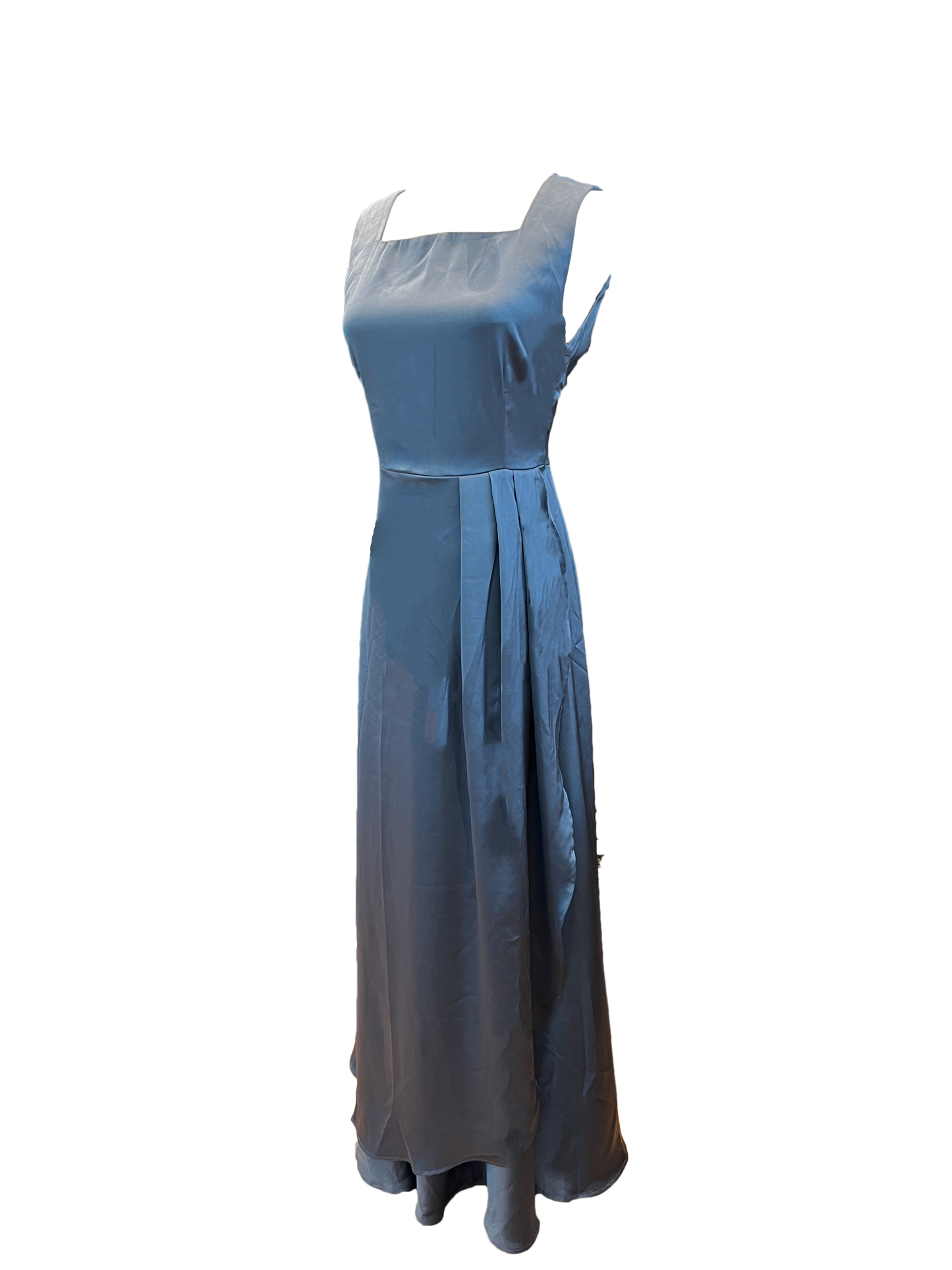 Satin Layered Asymmetrical Dress