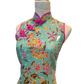 Batik Cheongsam with Pink Flower Button & Trimmings
