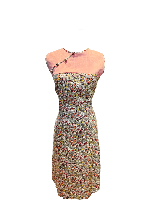 Casual Dress with Cheongsam Side Buttons
